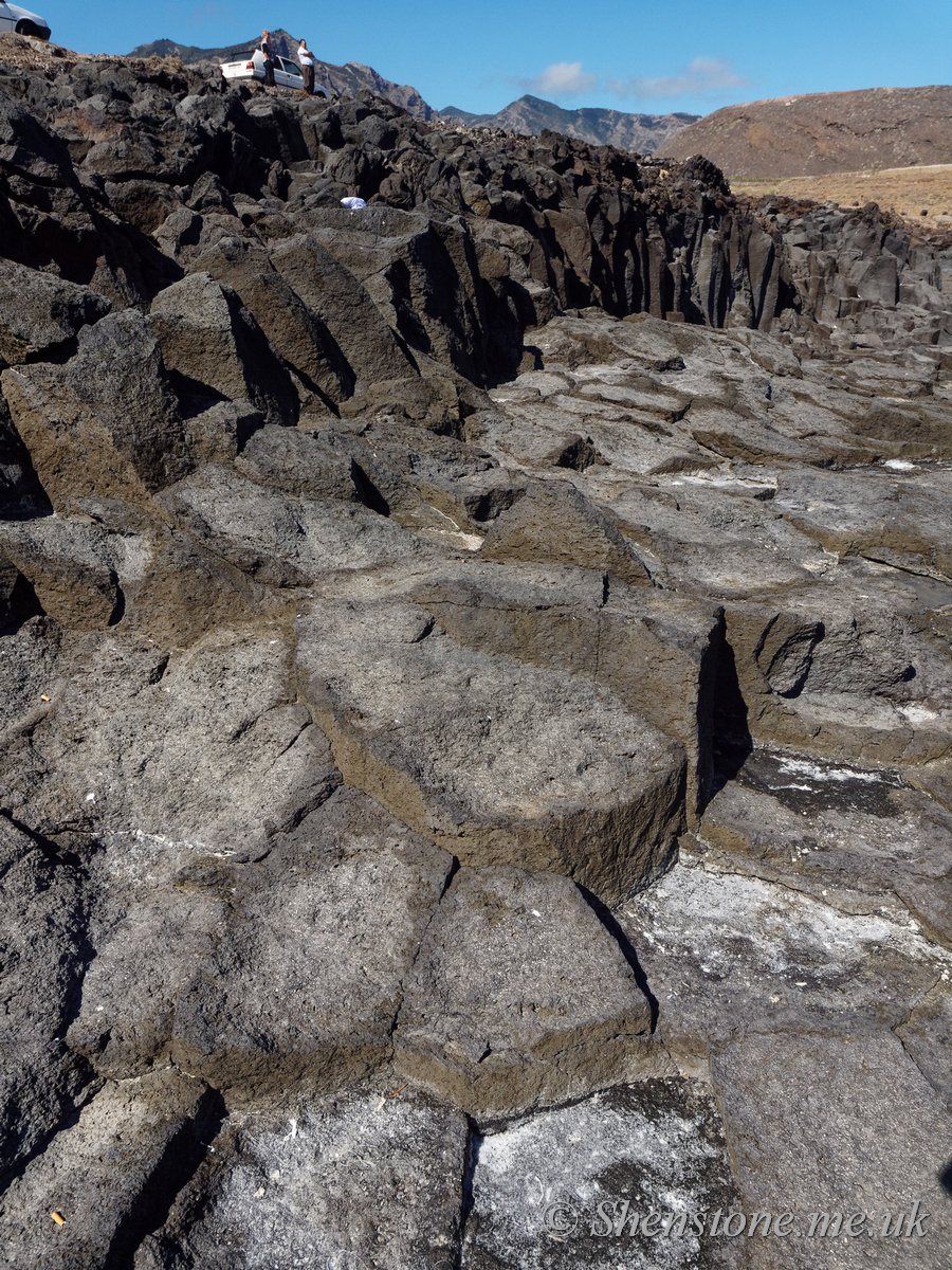 Columnar basalts on the beach at Los Silos